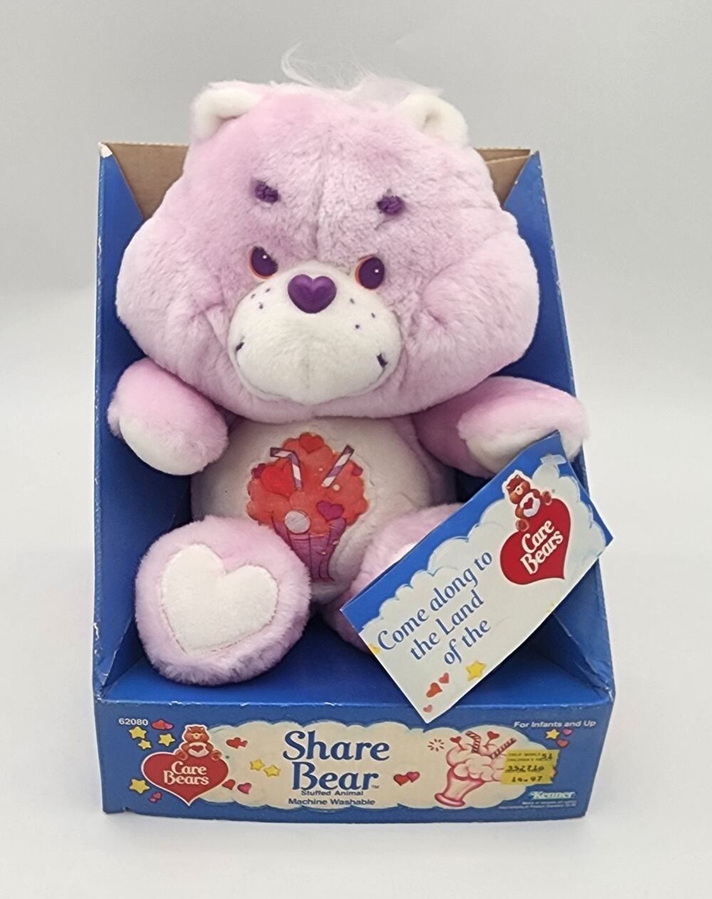 Vintage Care Bears Share Bear Plush Kenner Original Packaging New In Box 62080